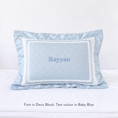 Egyptian Cotton Quilted Pillow - Cove